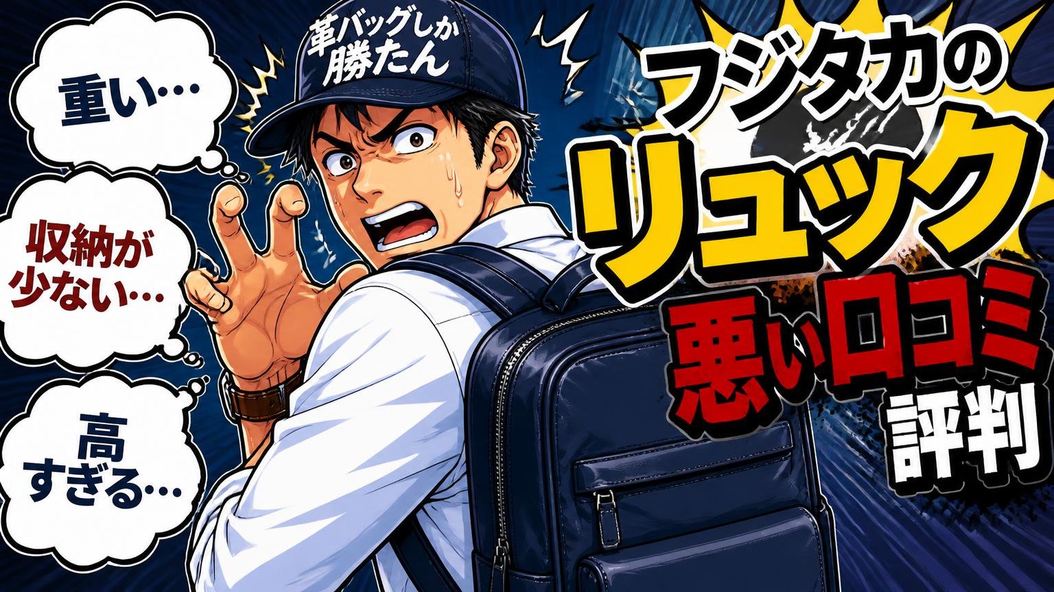 フジタカのリュックの悪い口コミ・評判