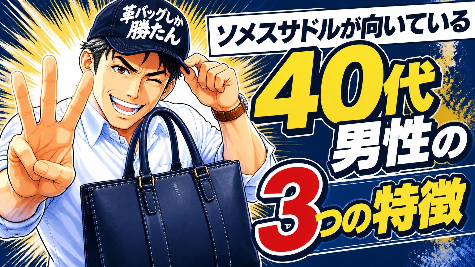 ソメスサドルが向いている40代男性の3つの特徴
