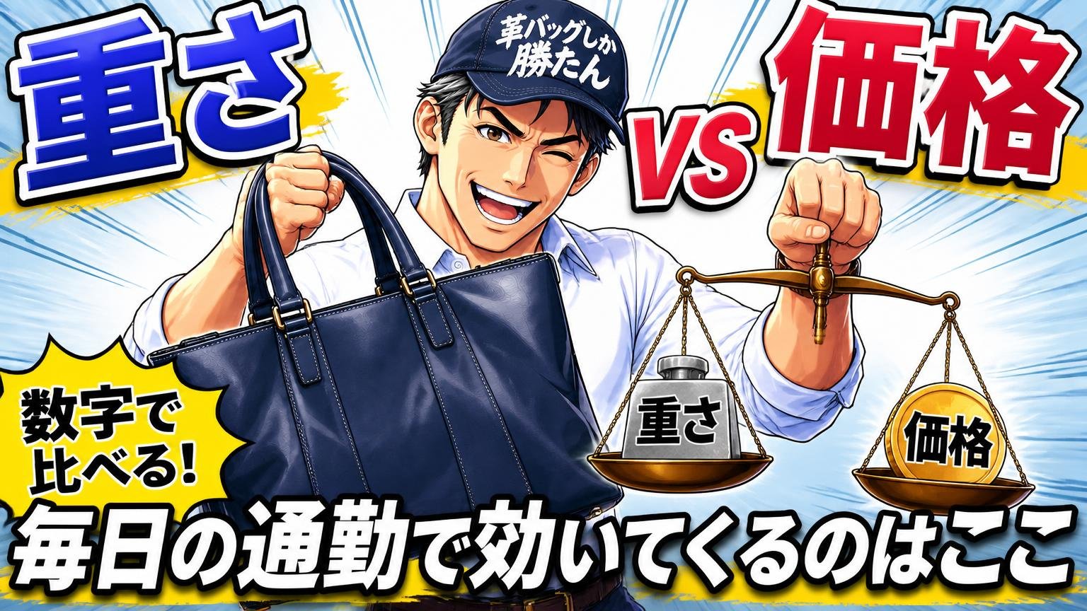 重さと価格を数字で比べる｜毎日の通勤で効いてくるのはここ