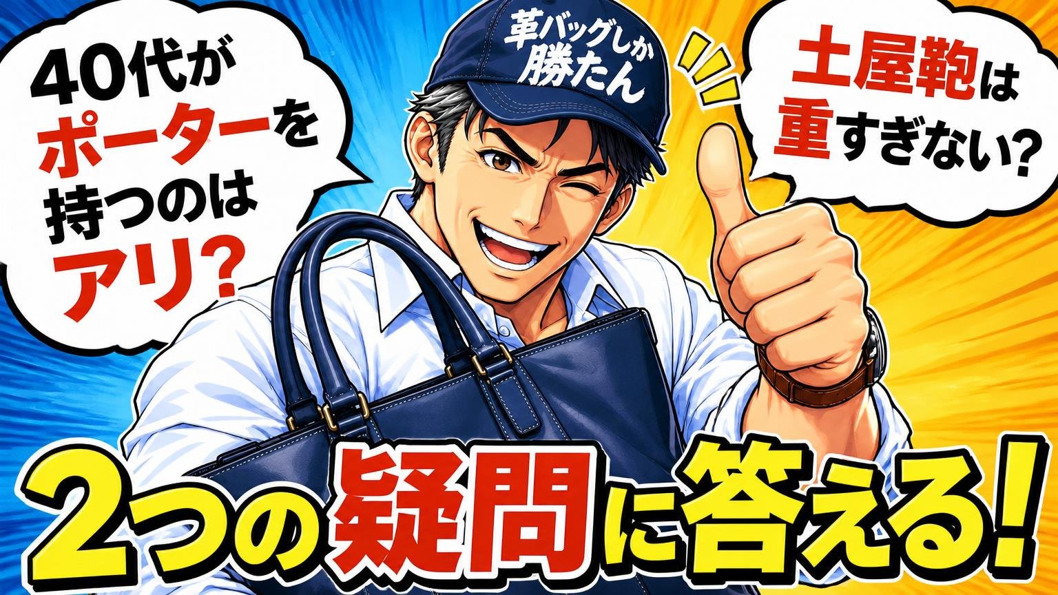 40代がポーターを持つのはアリ？土屋鞄は重すぎない？2つの疑問に答える