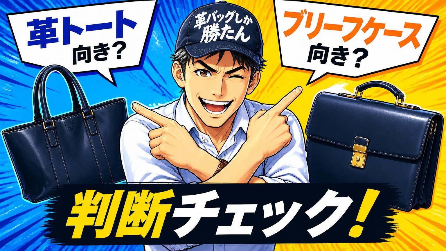 あなたは革トート向き？ブリーフケース向き？判断チェック