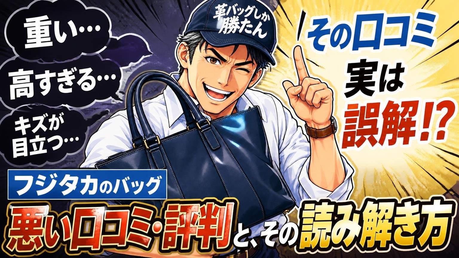 フジタカのバッグの悪い口コミ・評判と、その読み解き方
