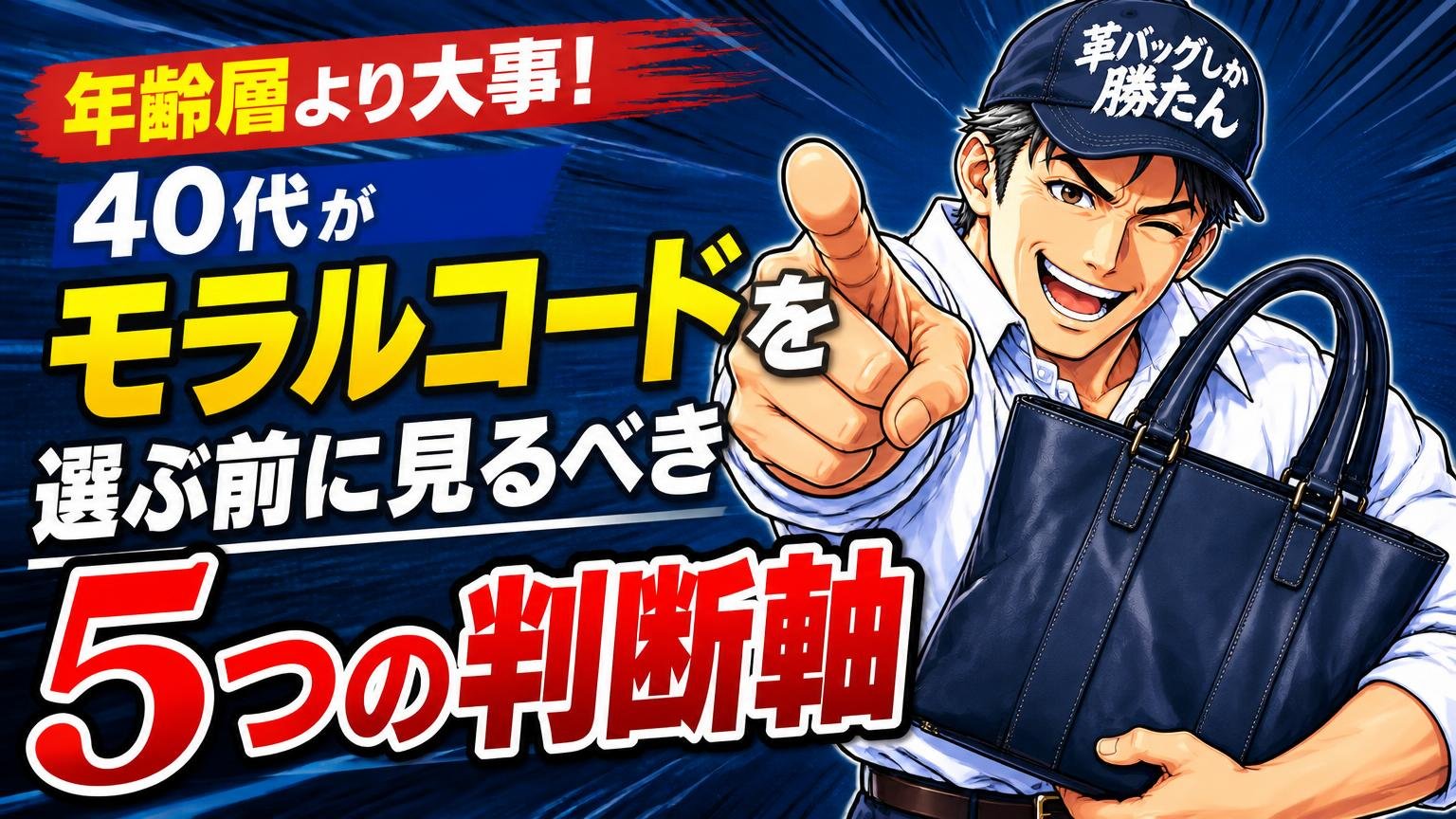 年齢層より大事！40代がモラルコードを選ぶ前に見るべき5つの判断軸