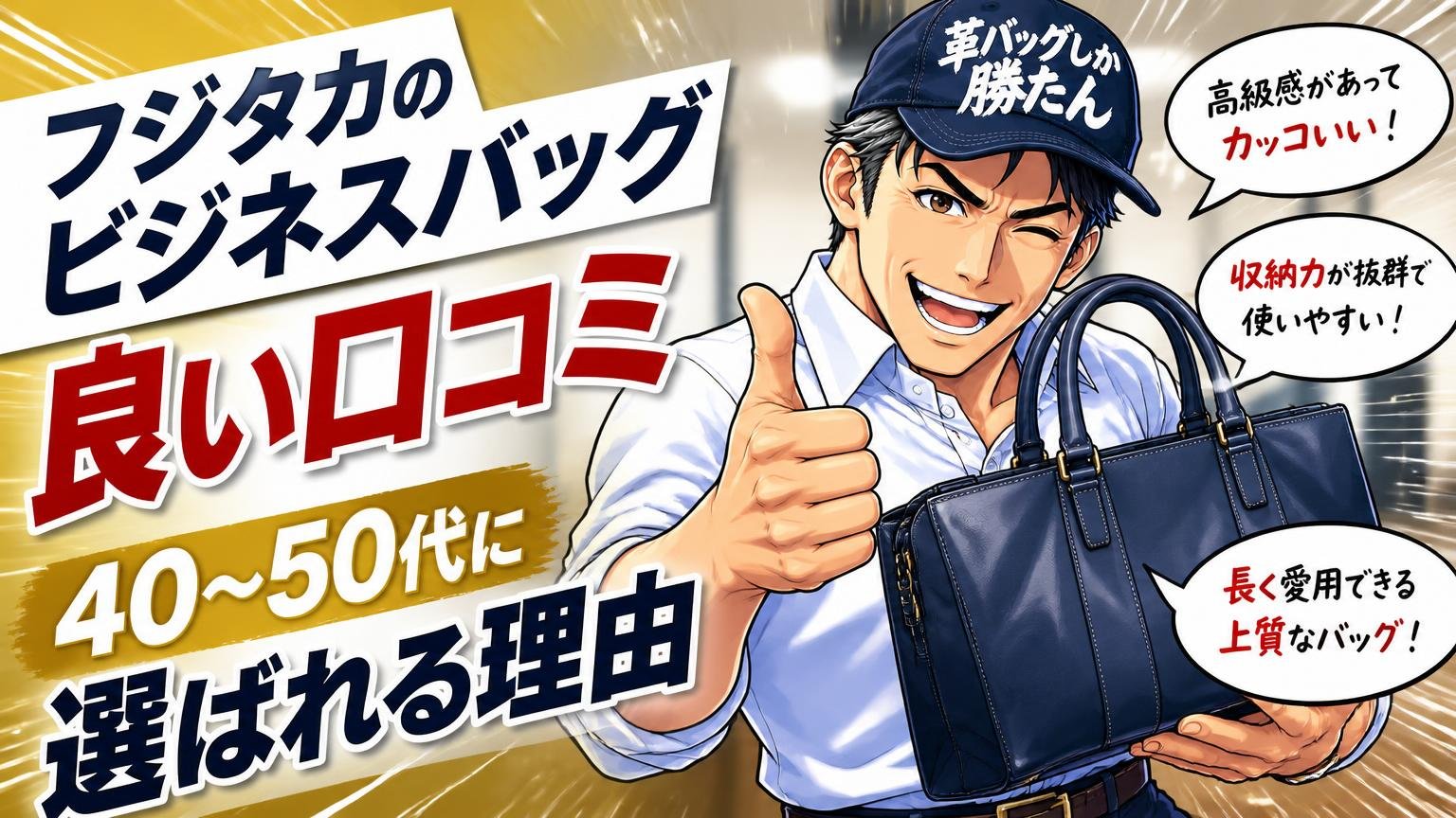 フジタカのビジネスバッグの良い口コミ｜40〜50代に選ばれる理由