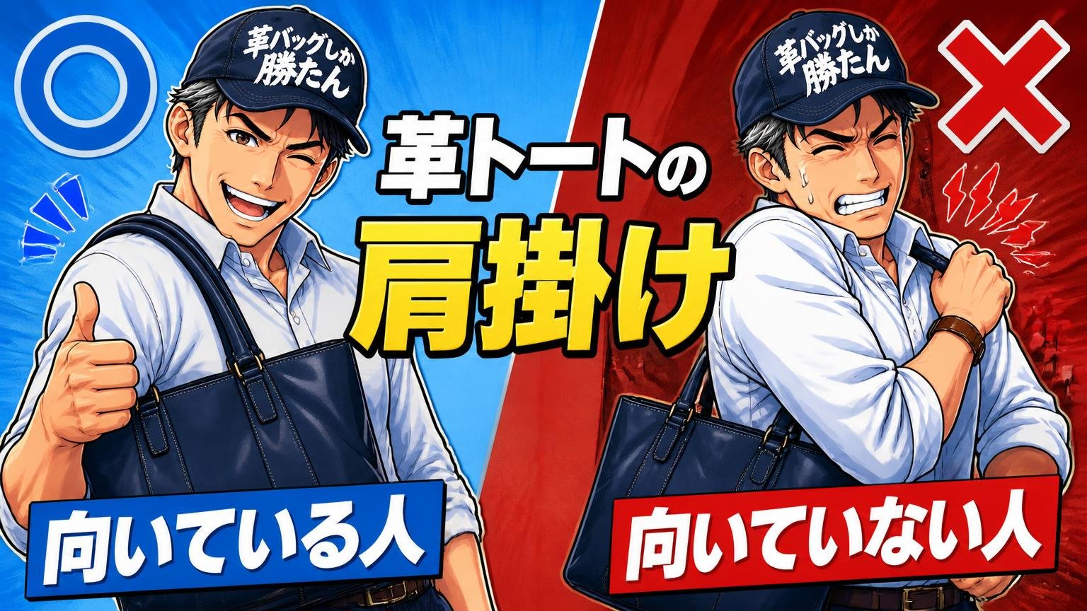 革トートの肩掛けが「向いている人」「向いていない人」