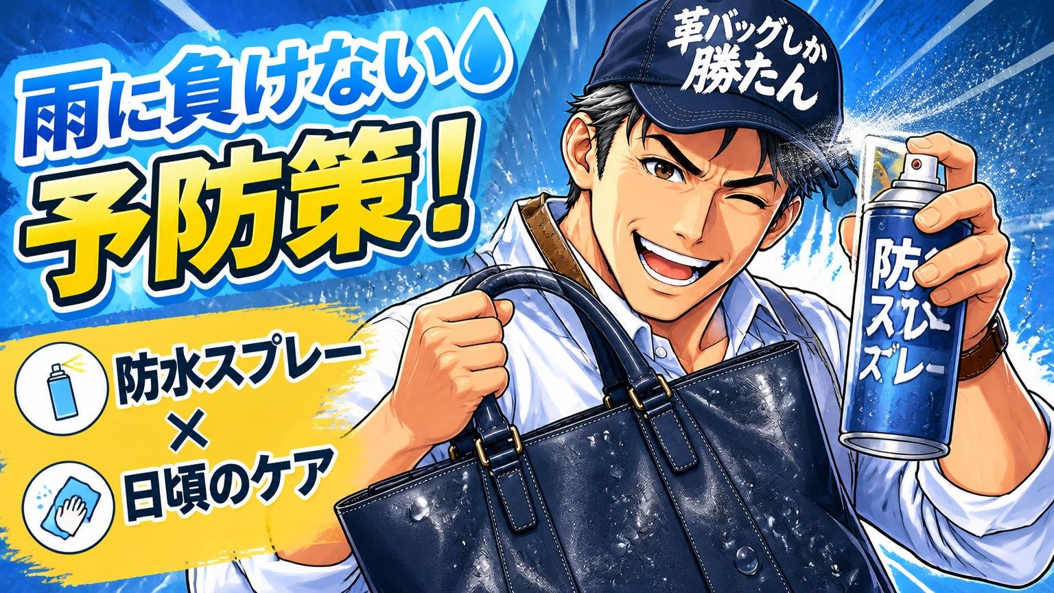 雨に負けないための予防策（防水スプレーと日頃のケア）