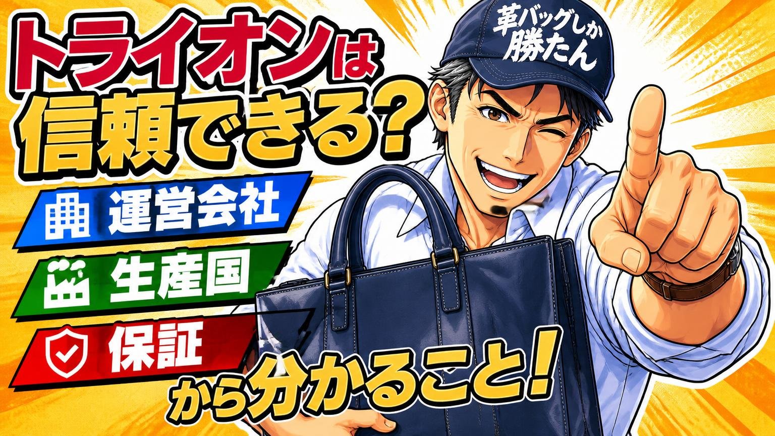 トライオンは信頼できる？運営会社・生産国・保証から分かること