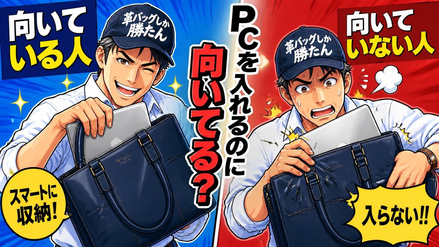 革のビジネスバッグにPCを入れるのが向いている人・向いていない人