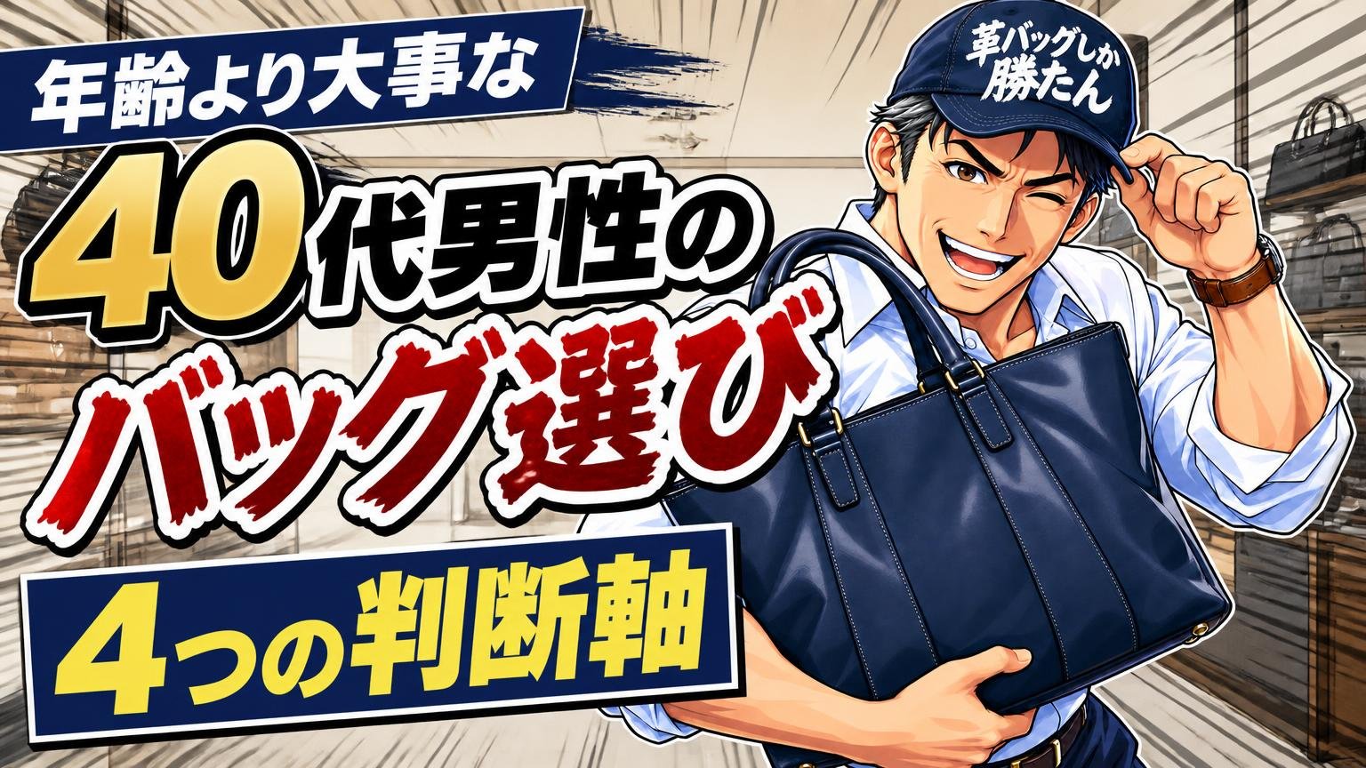 年齢より大事な「40代男性のバッグ選び」4つの判断軸