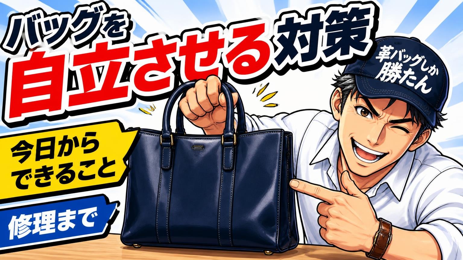 今のバッグを自立させる対策（今日からできること〜修理まで）