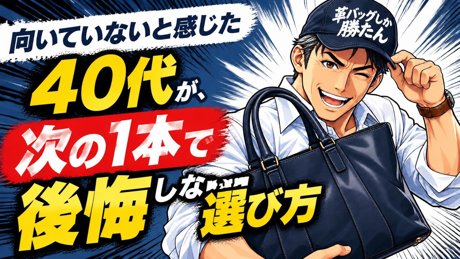 向いていないと感じた40代が、次の1本で後悔しない選び方