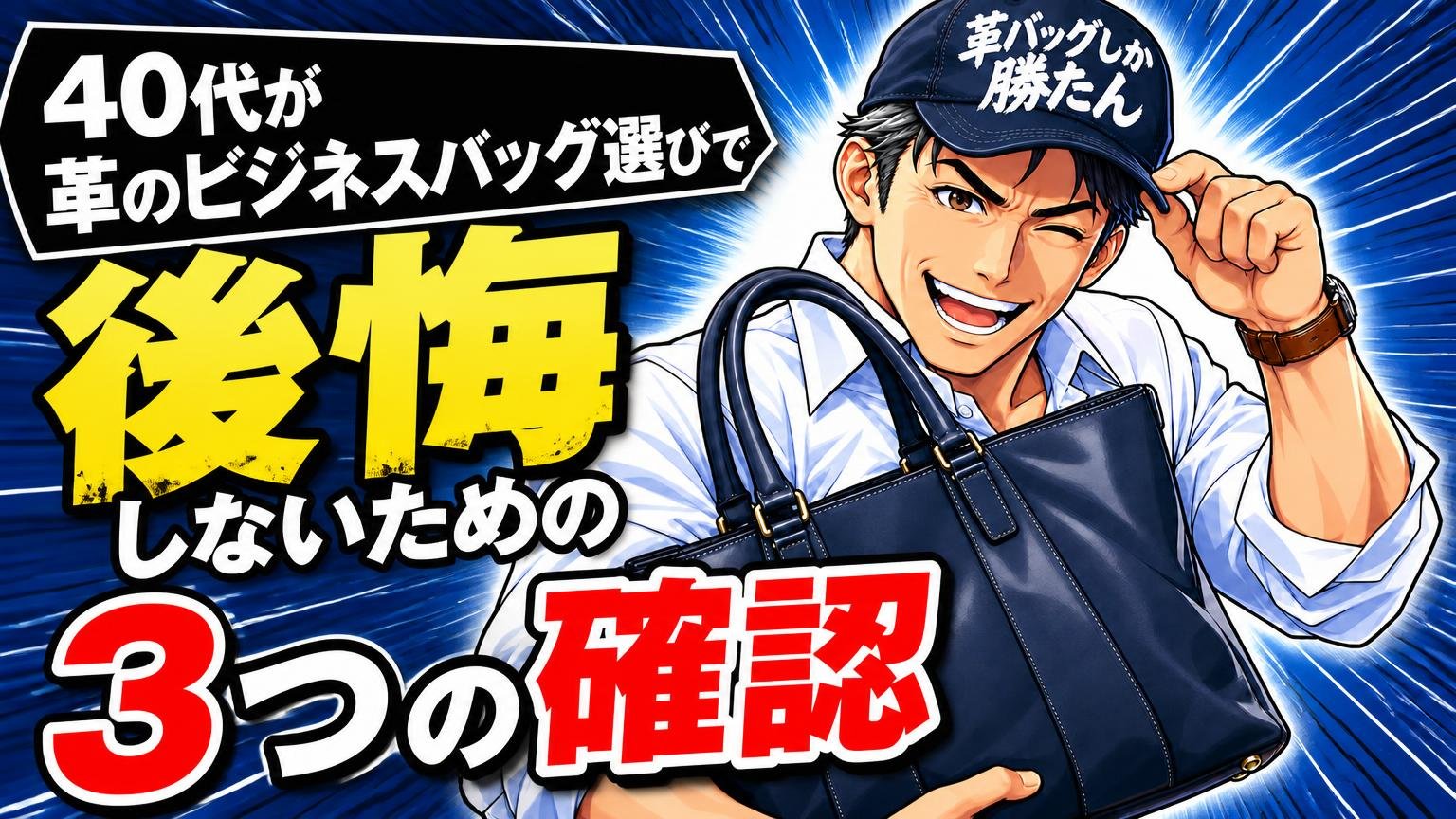 40代が革のビジネスバッグ選びで後悔しないための3つの確認