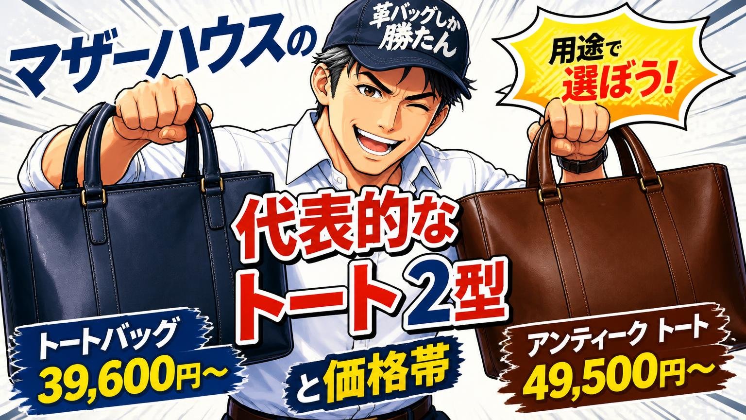 マザーハウスの代表的なトート2型と価格帯