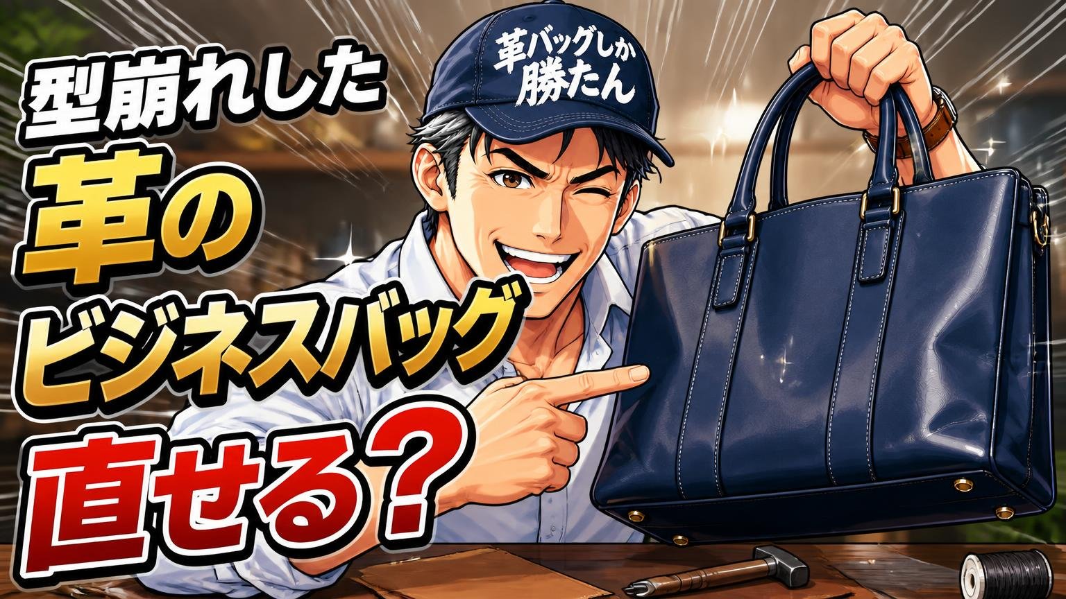 型崩れしてしまった革のビジネスバッグは直せる？