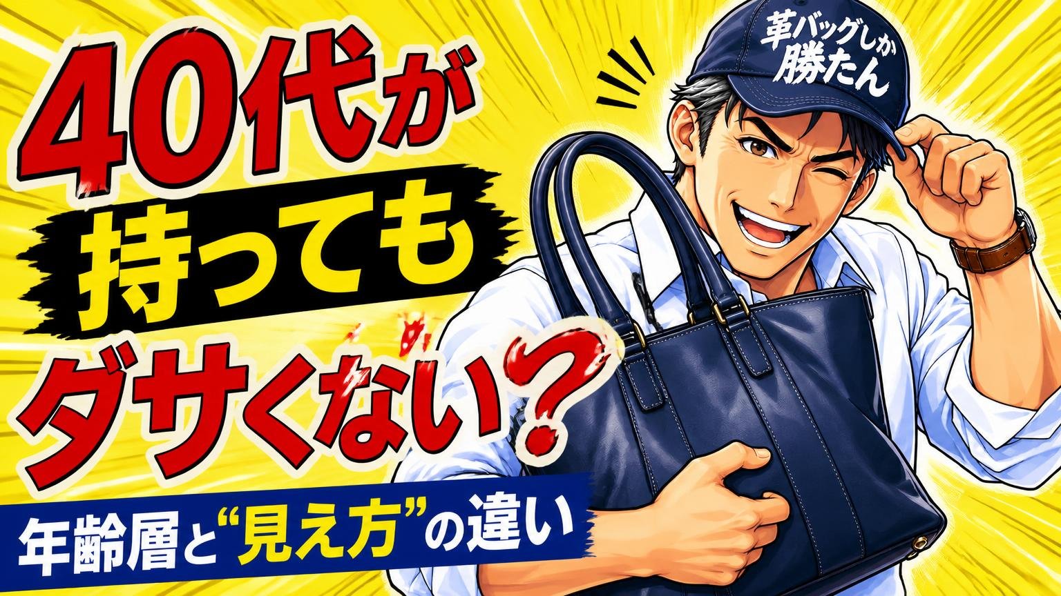 40代が持ってもダサくない？年齢層と「見え方」の違い