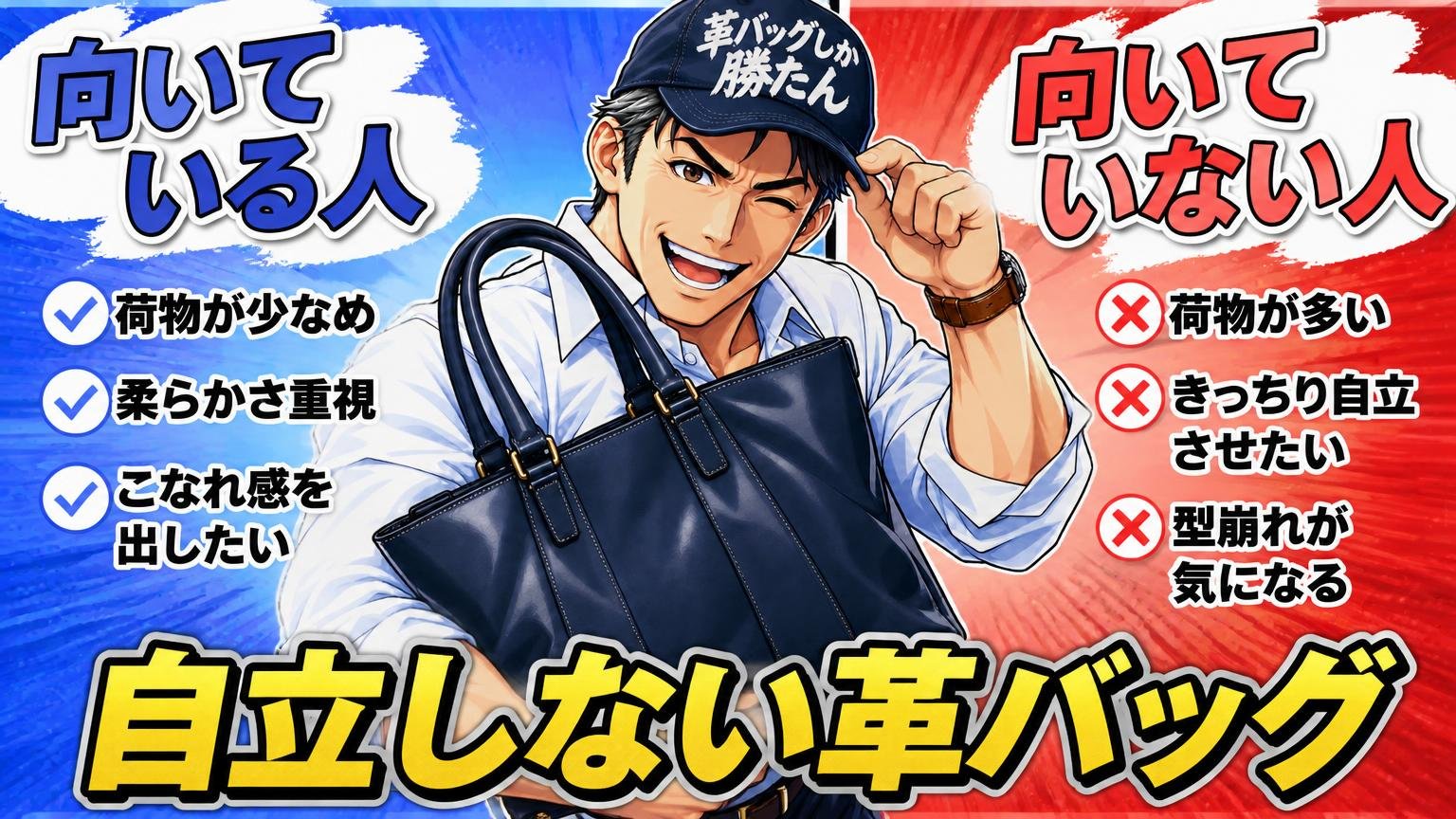 自立しない革バッグが向いている人・向いていない人