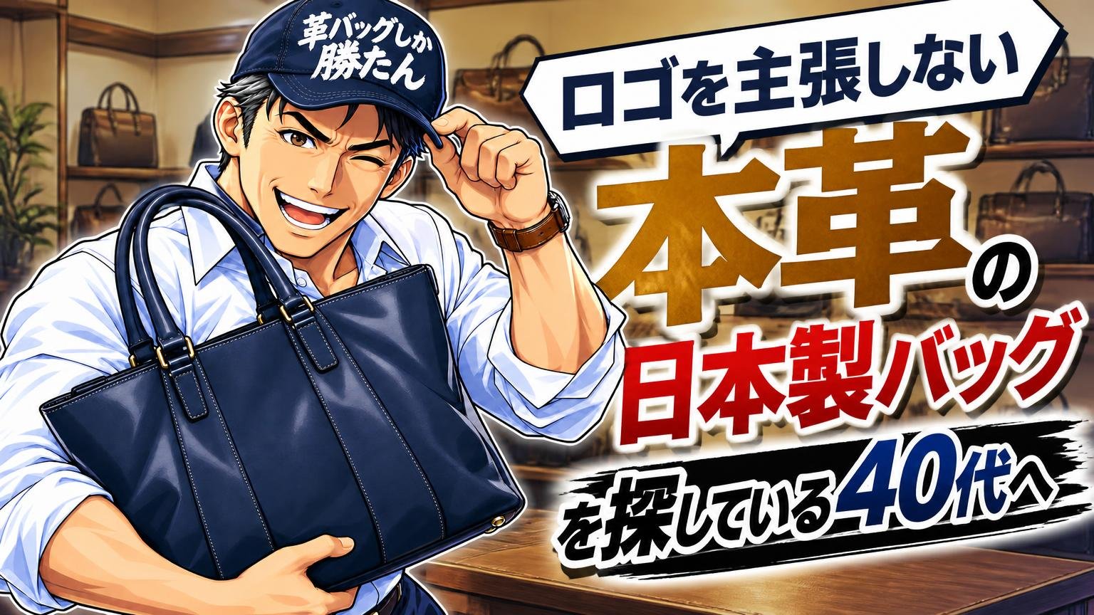 「ロゴを主張しない本革の日本製バッグ」を探している40代へ