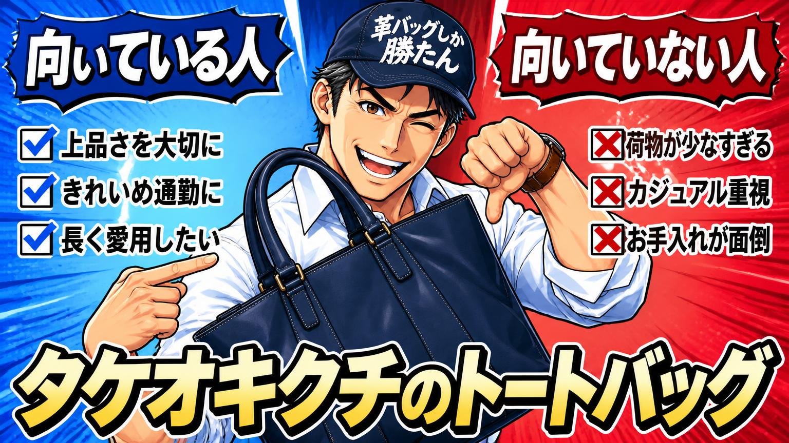 タケオキクチのトートバッグが向いている人・向いていない人
