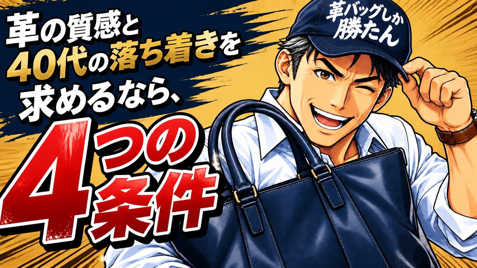 革の質感と40代の落ち着きを求めるなら、確かめたい4つの条件