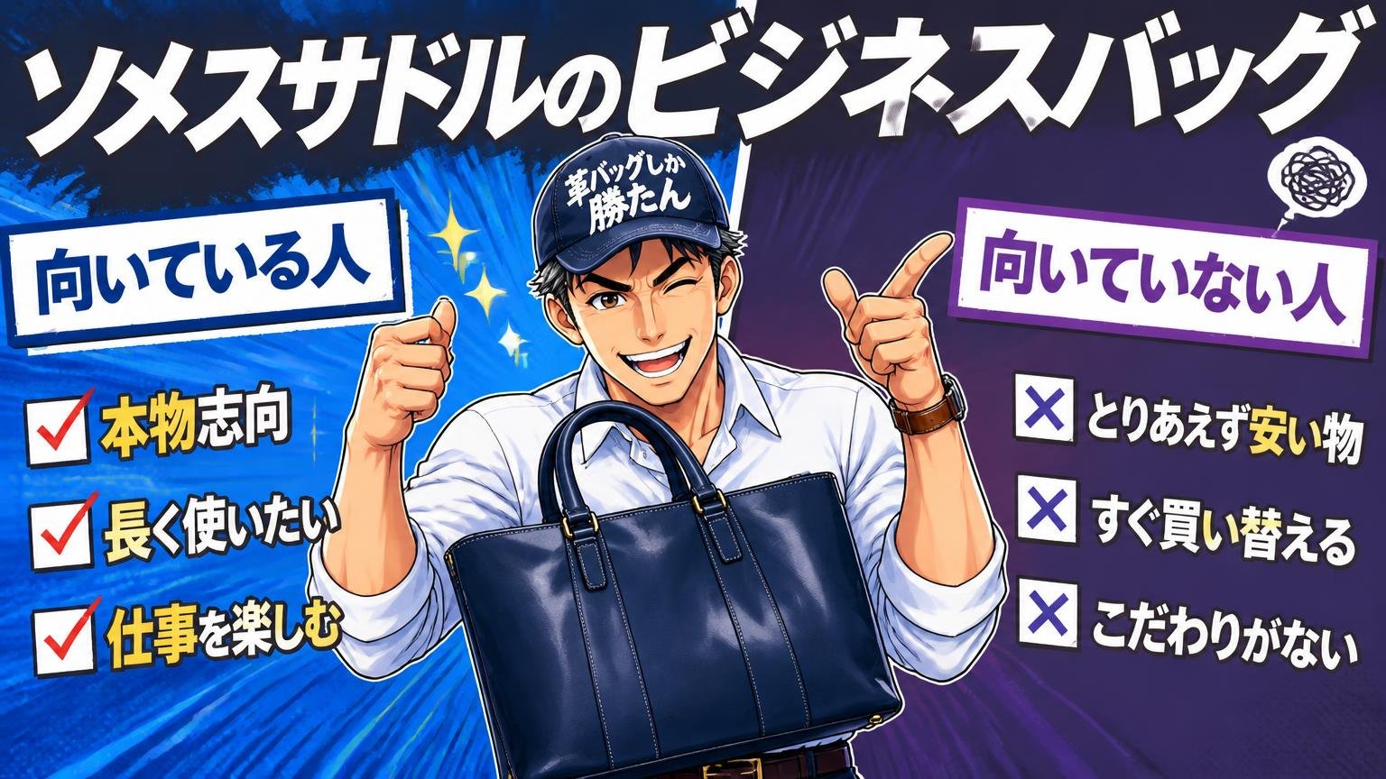 ソメスサドルのビジネスバッグが向いている人・向いていない人