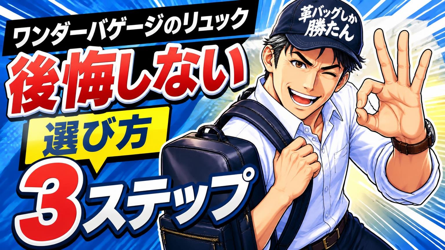 ワンダーバゲージのリュックで後悔しないための選び方3ステップ