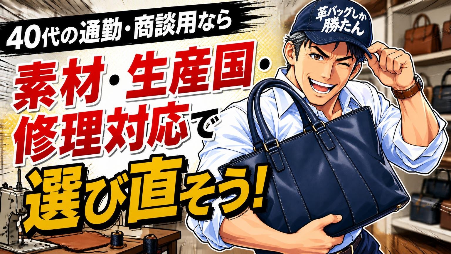 40代の通勤・商談用なら「素材・生産国・修理対応」で選び直そう
