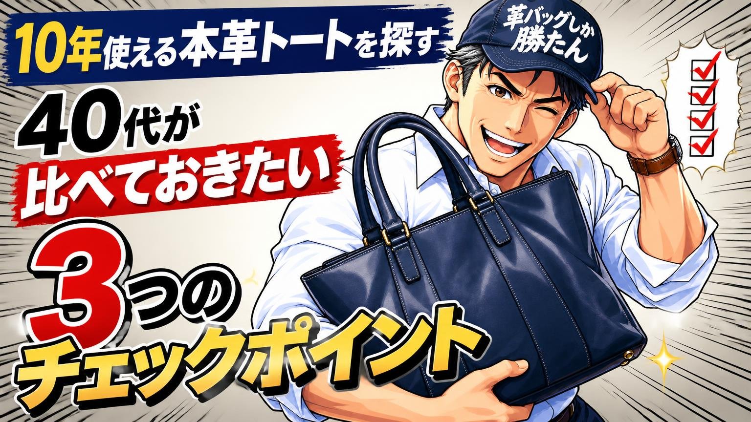 10年使える本革トートを探す40代が、比べておきたい3つのチェックポイント