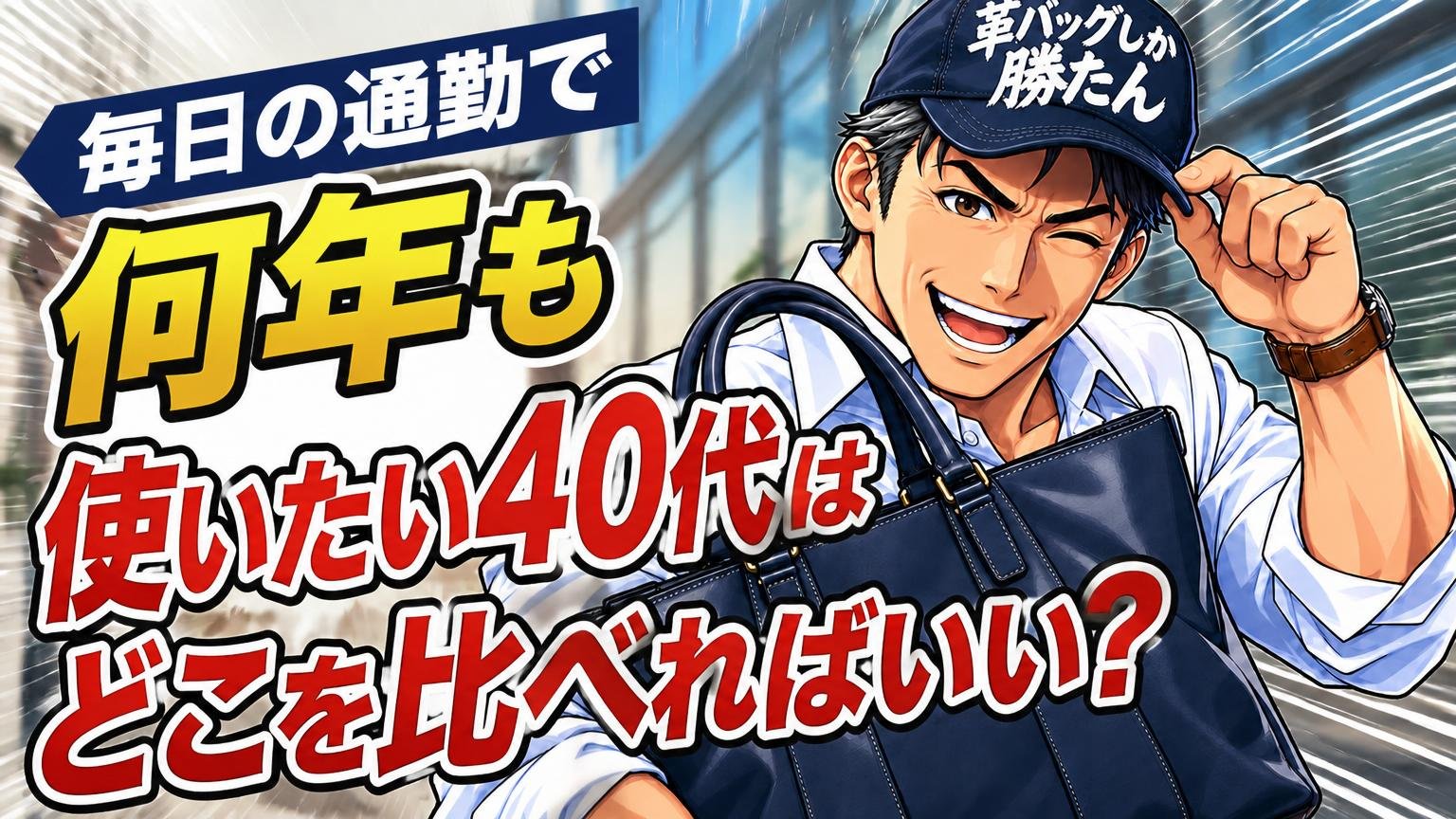 毎日の通勤で何年も使いたい40代は、どこを比べればいい？