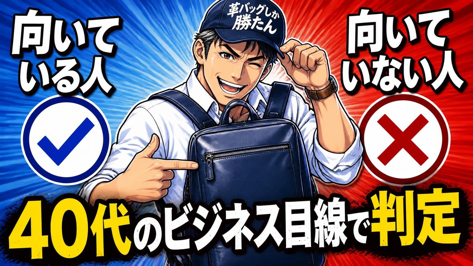 アニアリのリュックが向いている人・向いていない人｜40代のビジネス目線で判定