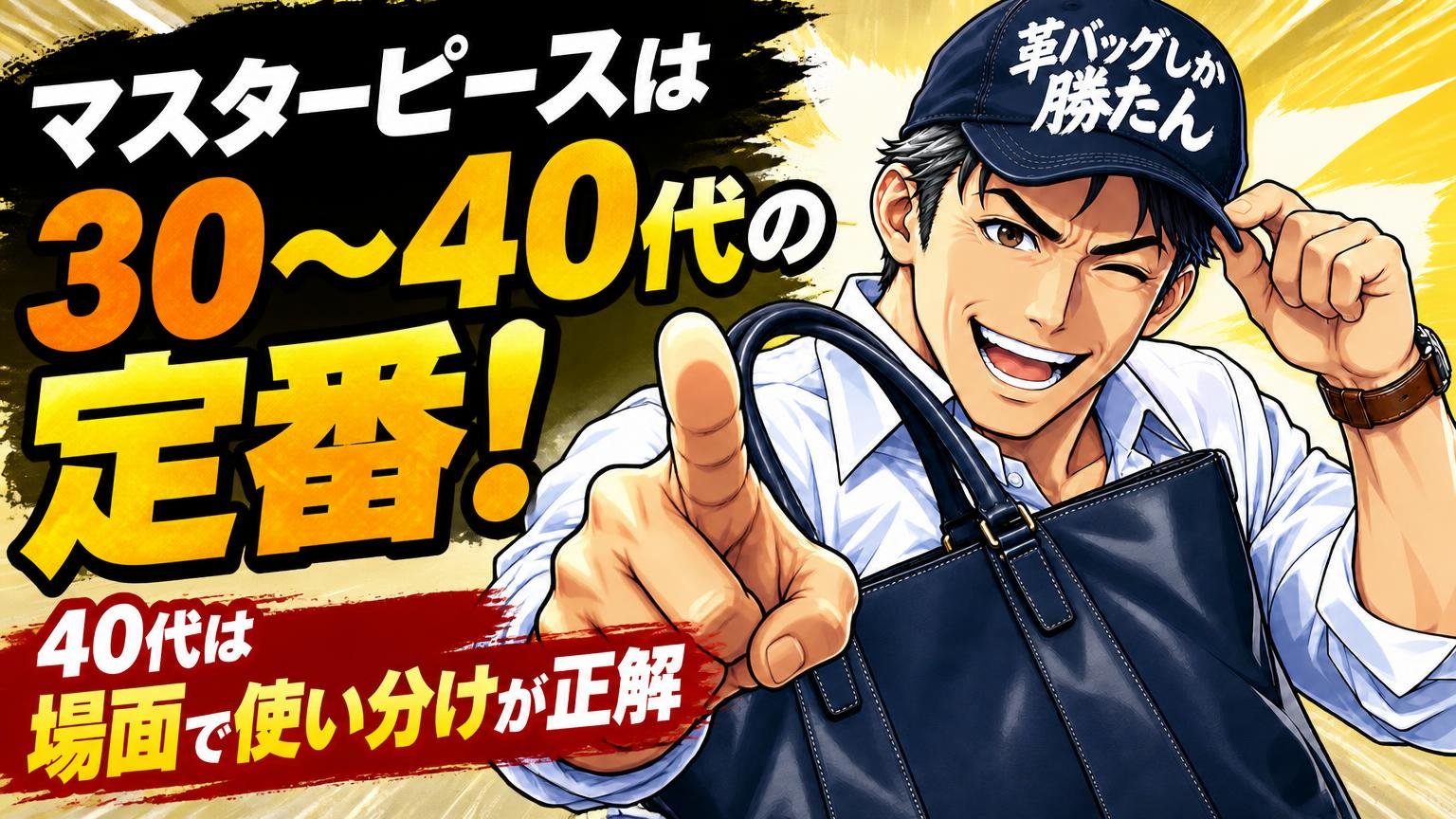 まとめ:マスターピースは30〜40代の定番。40代は「場面で使い分け」が正解