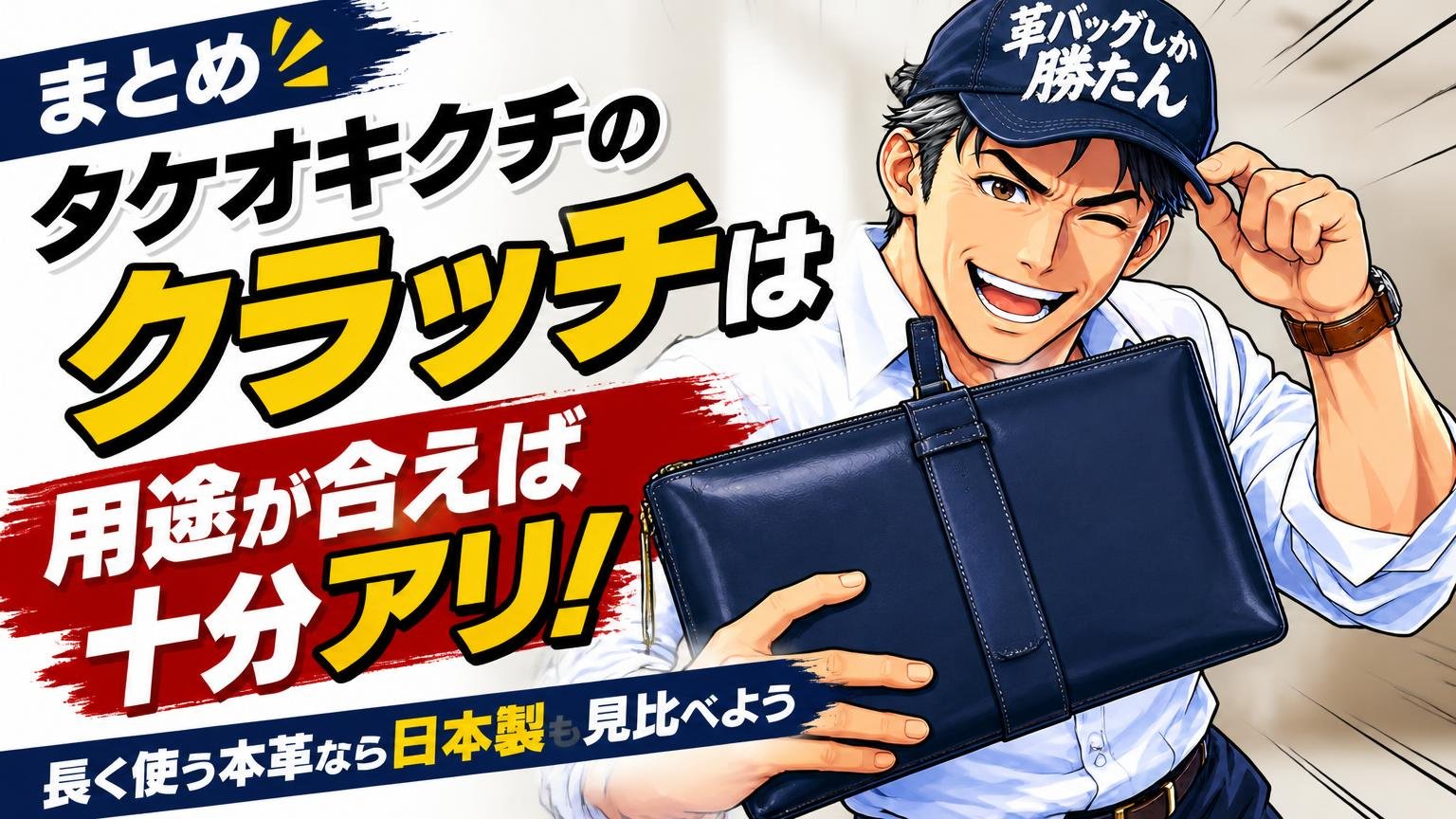 まとめ｜タケオキクチのクラッチは「用途が合えば十分アリ」、長く使う本革なら日本製も見比べよう