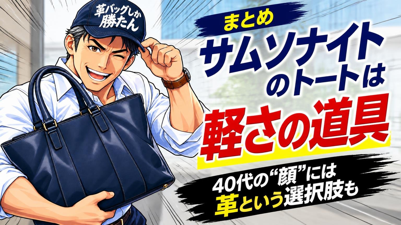 まとめ:サムソナイトのトートは「軽さの道具」、40代の"顔"には革という選択肢も