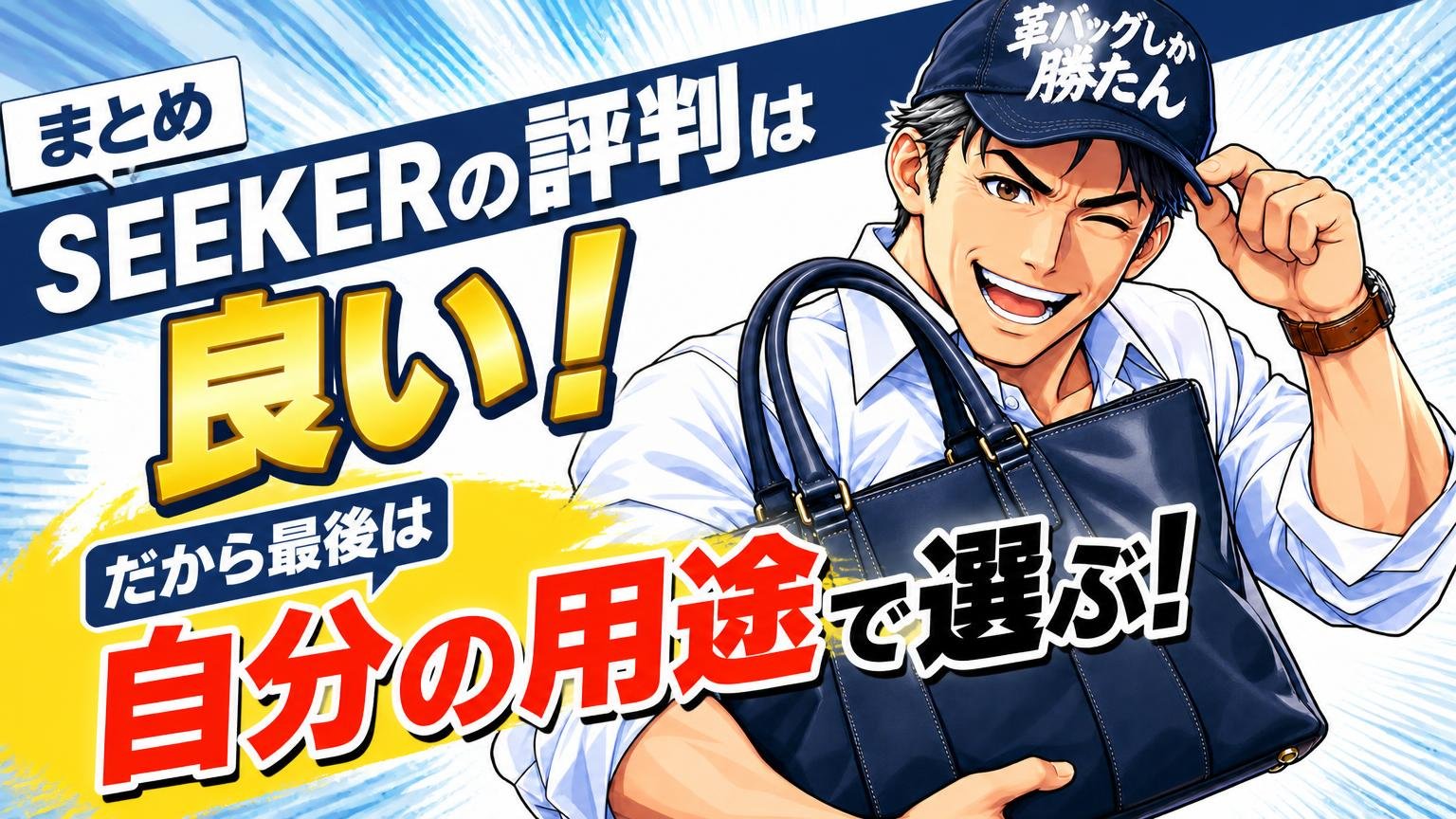 まとめ｜SEEKERの評判は良い、だから最後は「自分の用途」で選ぶ