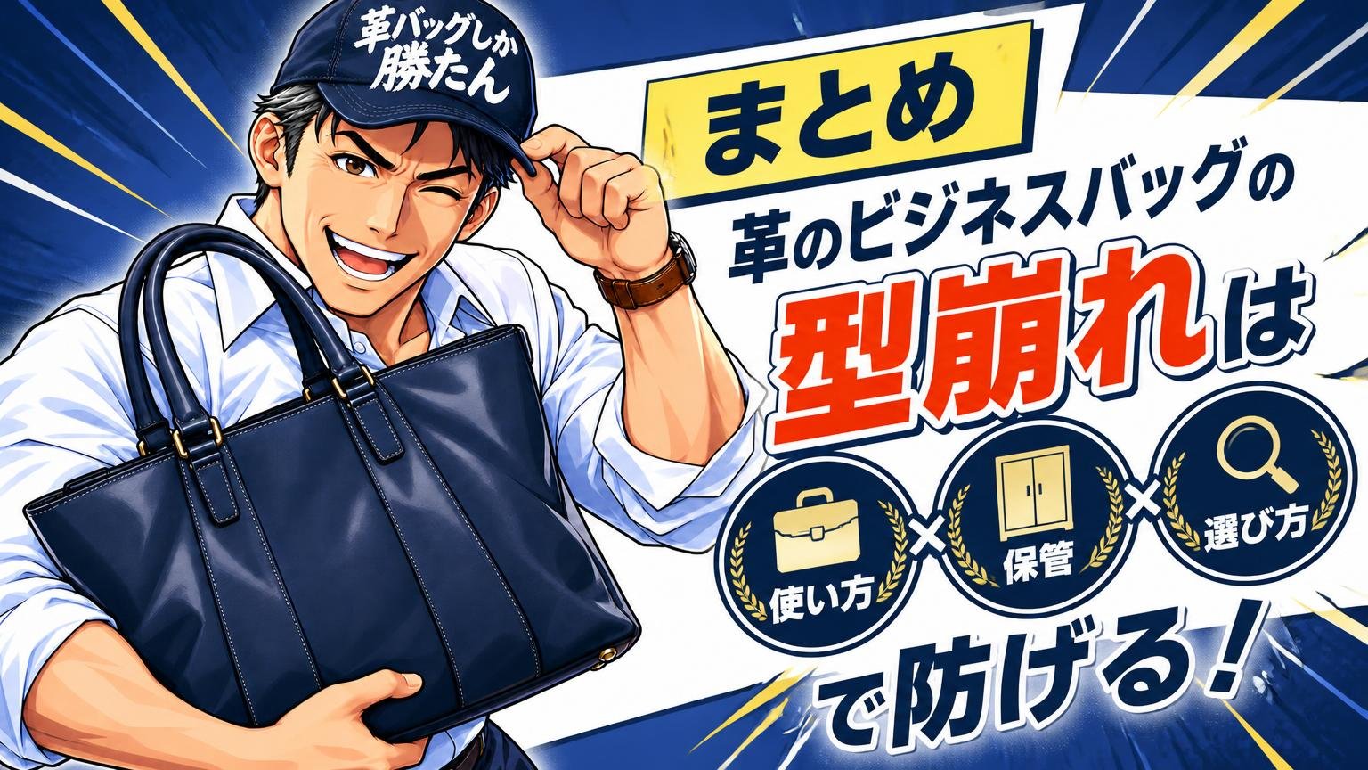 まとめ｜革のビジネスバッグの型崩れは「使い方・保管・選び方」で防げる