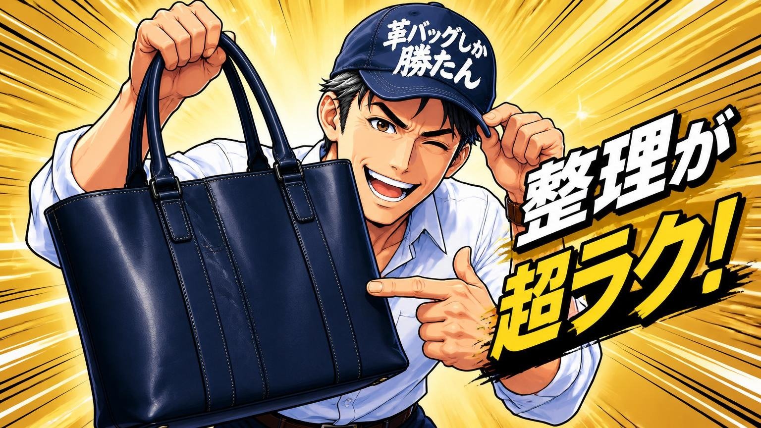 方法⑥整理しやすい作りの革トートに替える