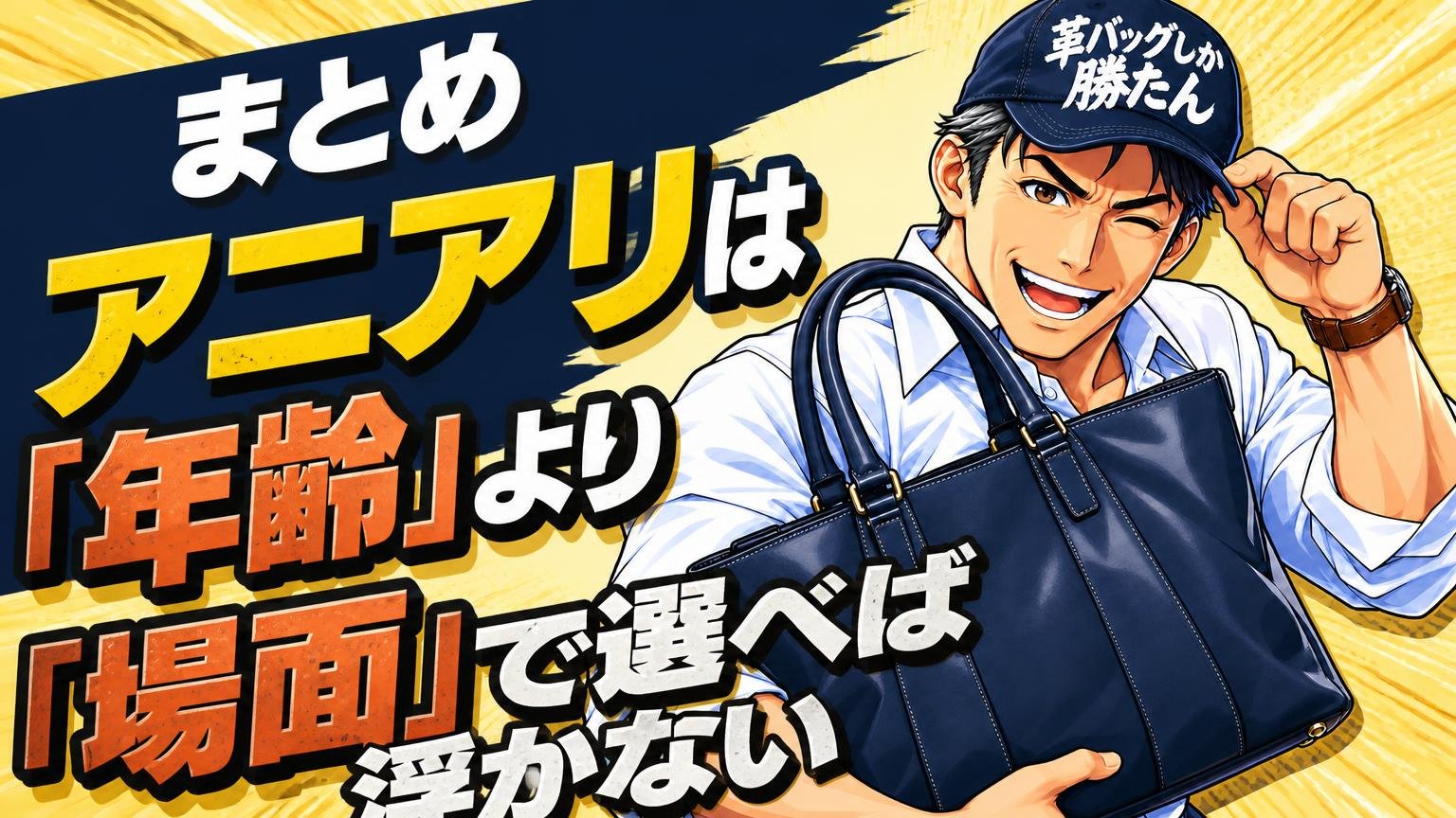 まとめ|アニアリは「年齢」より「場面」で選べば浮かない