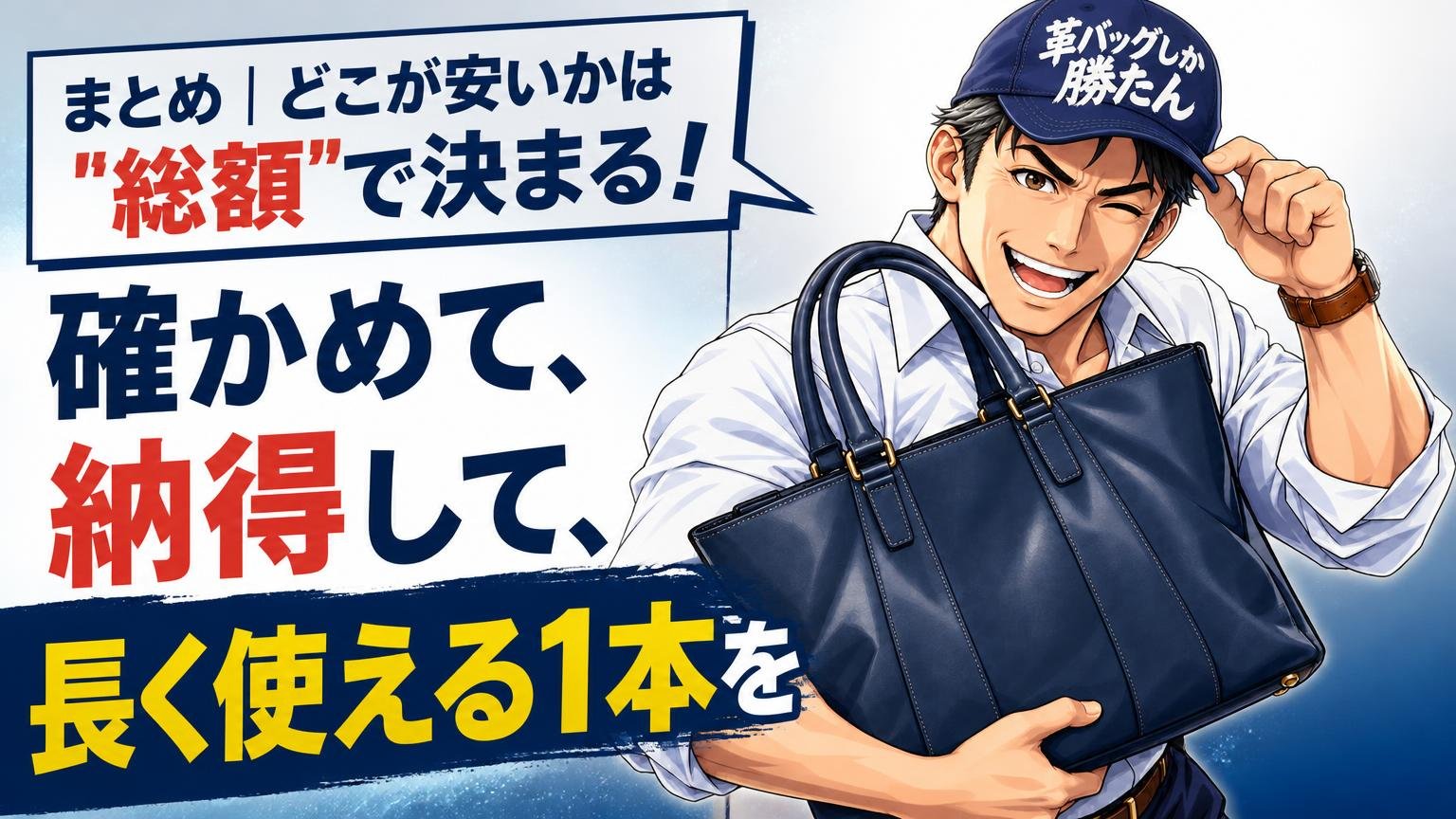 まとめ|どこが安いかは"総額"で決まる!確かめて、納得して、長く使える1本を
