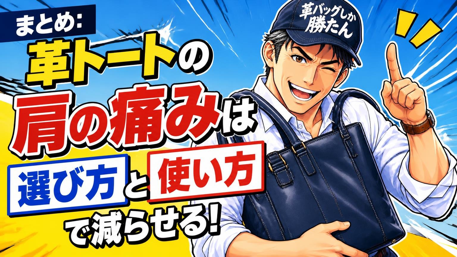 まとめ：革トートの肩の痛みは「選び方」と「使い方」で減らせる