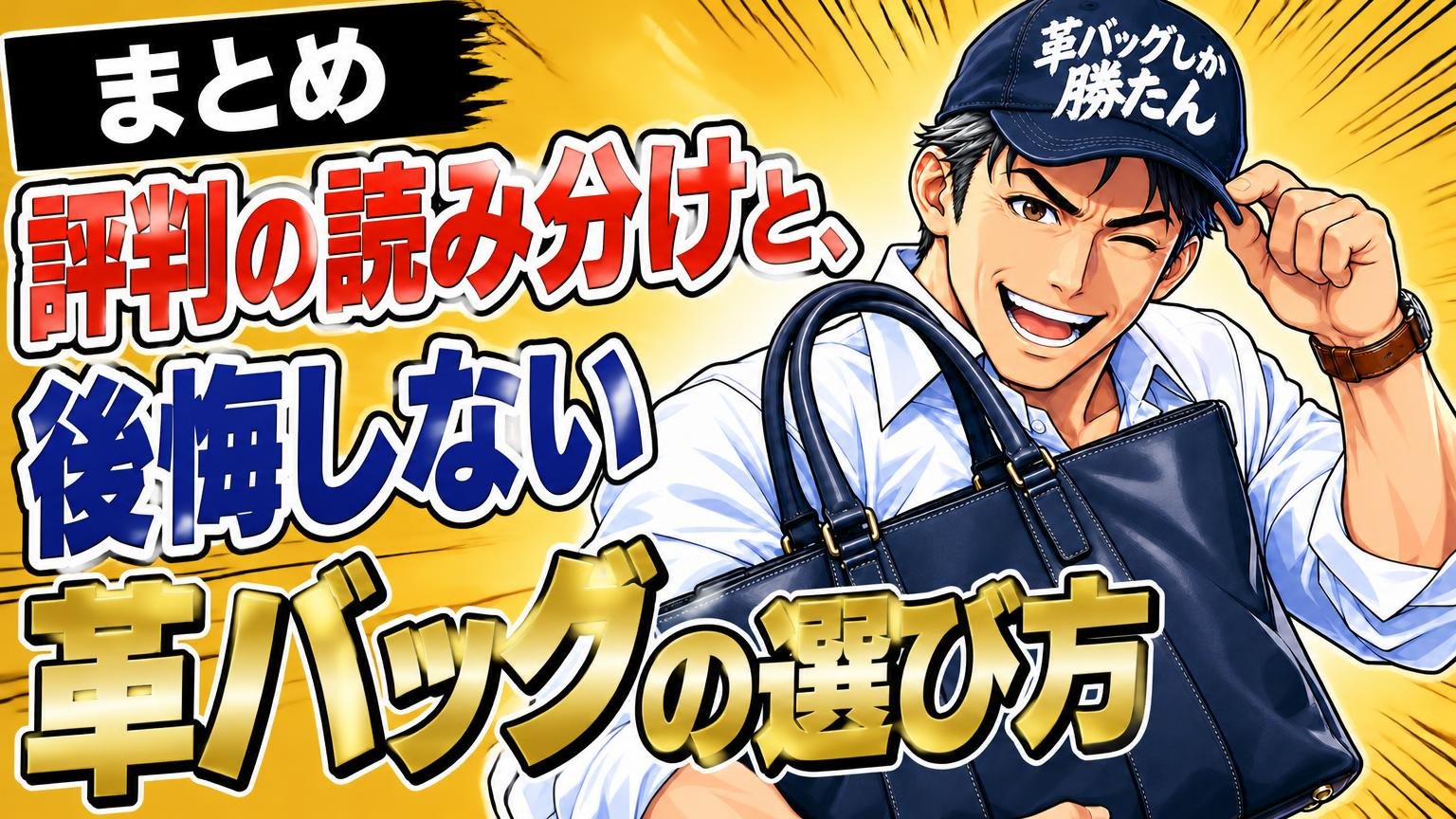まとめ｜評判の読み分けと、後悔しない革バッグの選び方