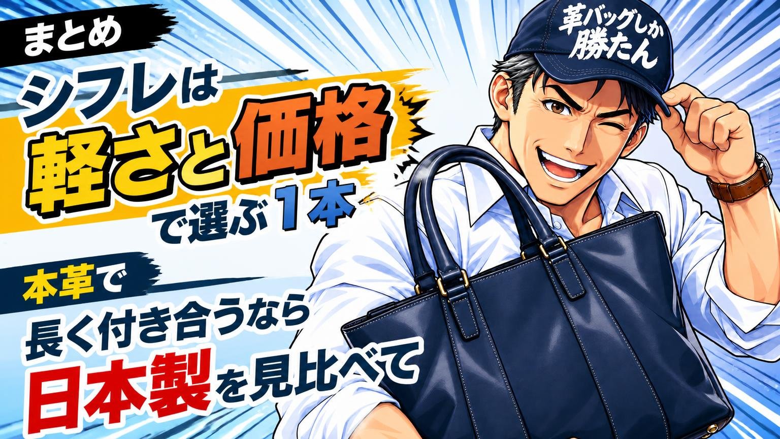 まとめ｜シフレは「軽さと価格」で選ぶ1本、本革で長く付き合うなら日本製を見比べて