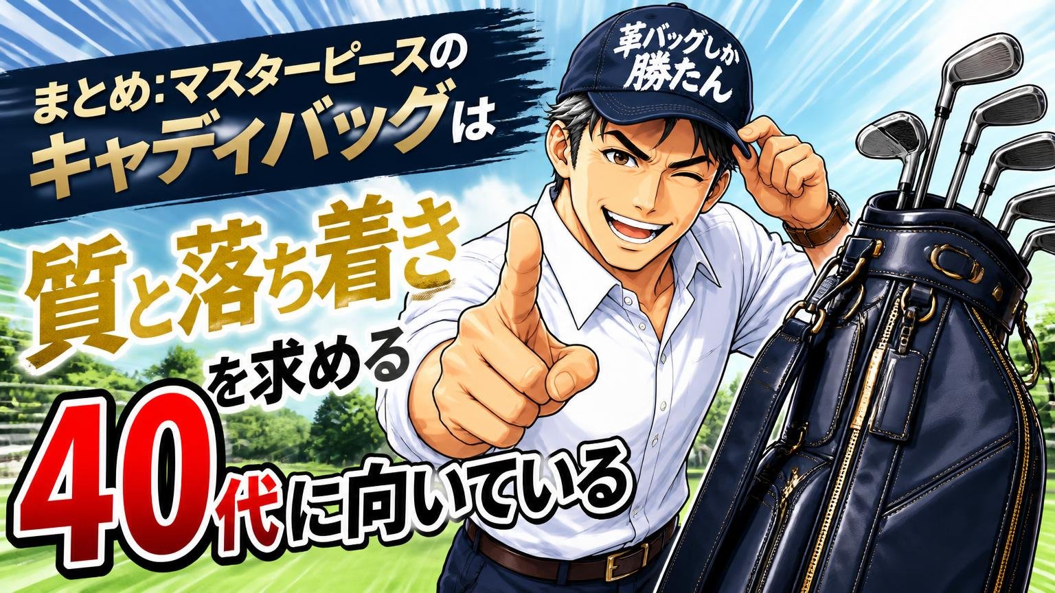 まとめ：マスターピースのキャディバッグは「質と落ち着き」を求める40代に向いている