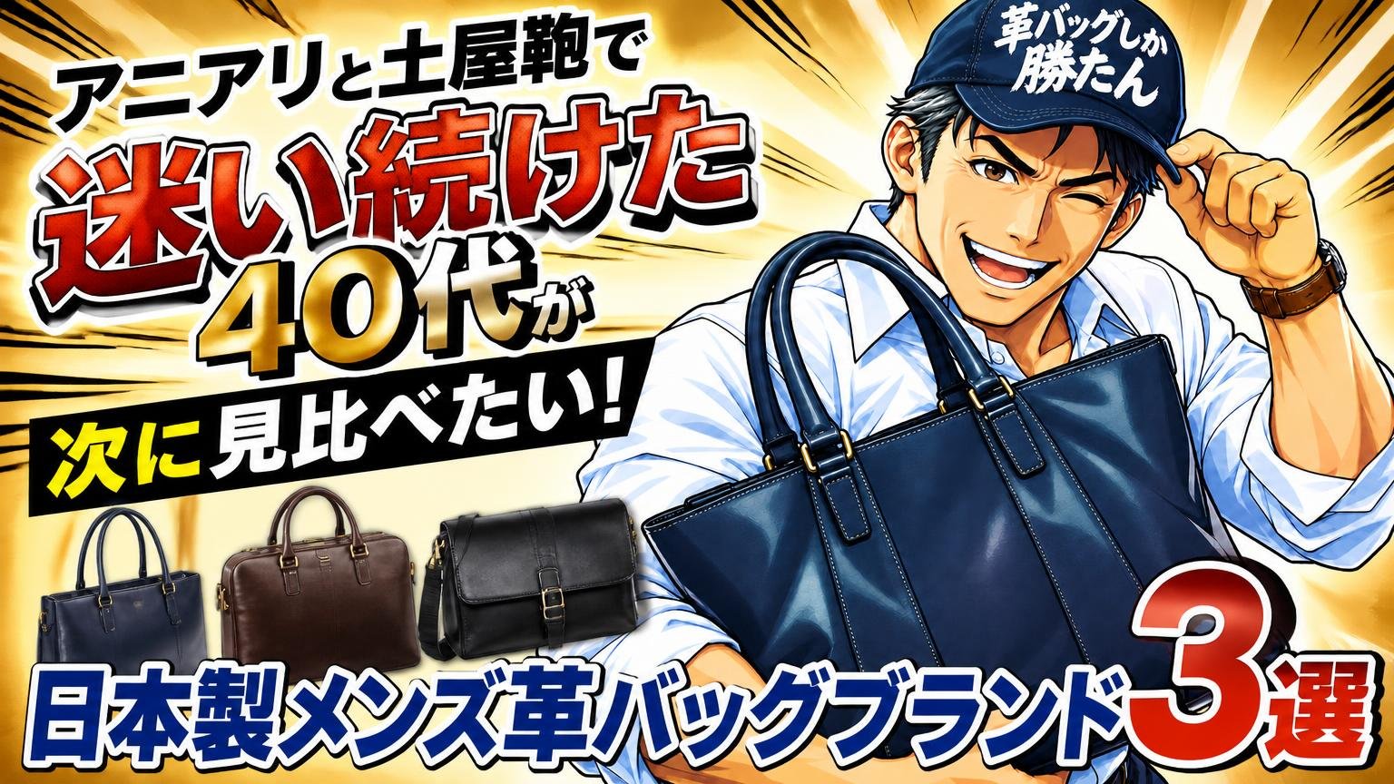 アニアリと土屋鞄で迷い続けた40代が、次に見比べたい日本製メンズ革バッグブランド3選