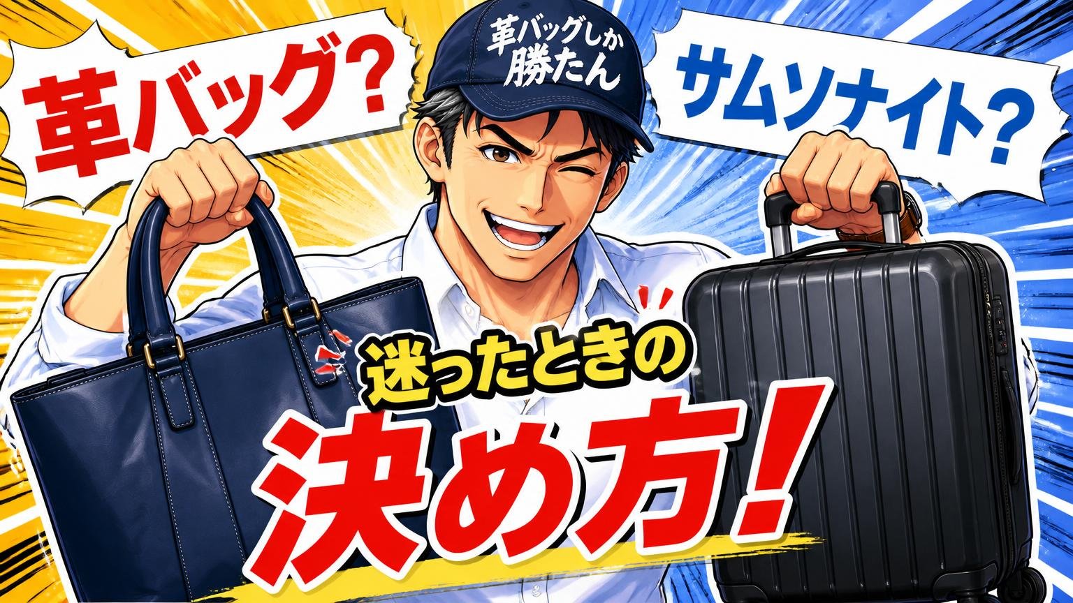 サムソナイトか革バッグか、迷ったときの決め方