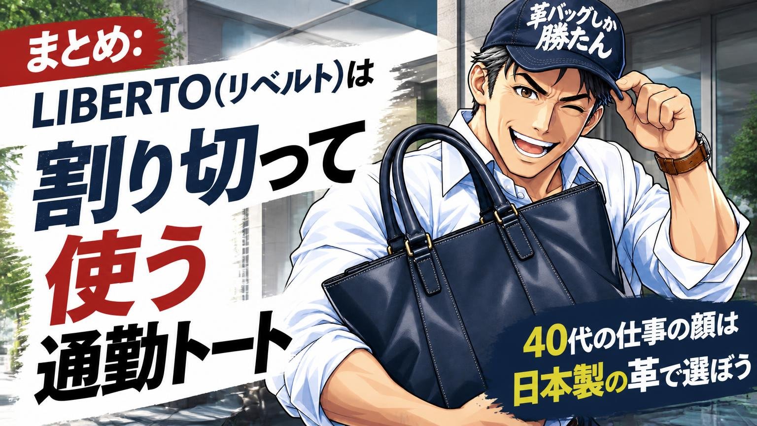 まとめ:LIBERTO(リベルト)は「割り切って使う通勤トート」。40代の仕事の顔は日本製の革で選ぼう
